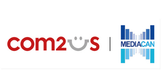 컴투스 CI(왼쪽),미디어캔 CI. 컴투스 제공